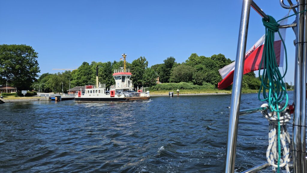 Ferry crossing Kiel Canal