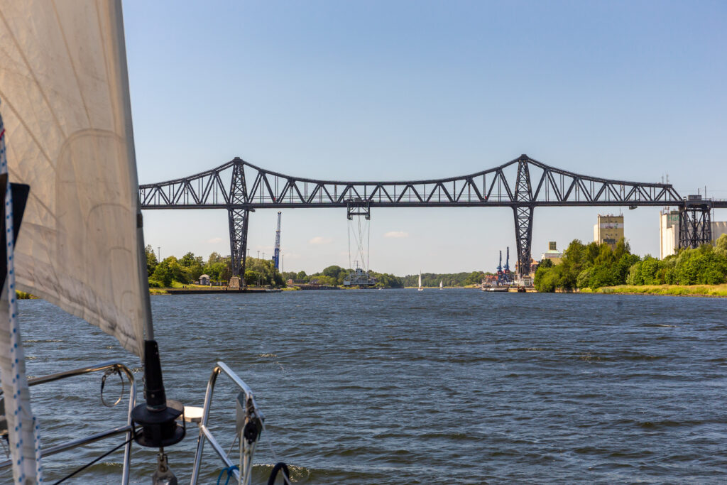 Rendsburg transporter bridge in Kiel Canal