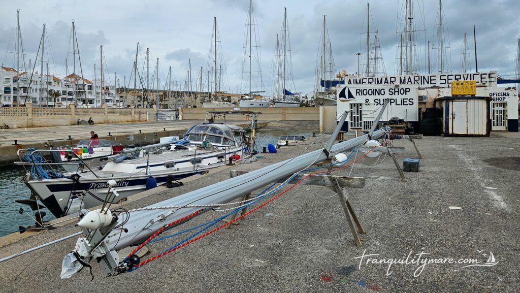 works around the mast